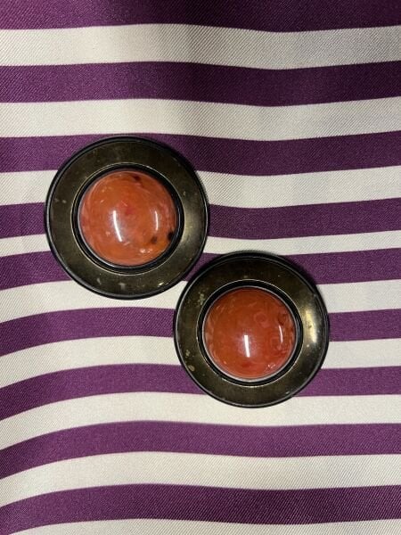 KAHVERENGİ TAŞLI DİSK KÜPE