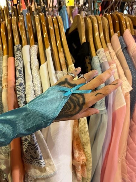 MAVİ SATEN ELDİVEN