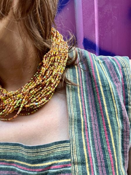 RENKLİ CAM BONCUK KOLYE