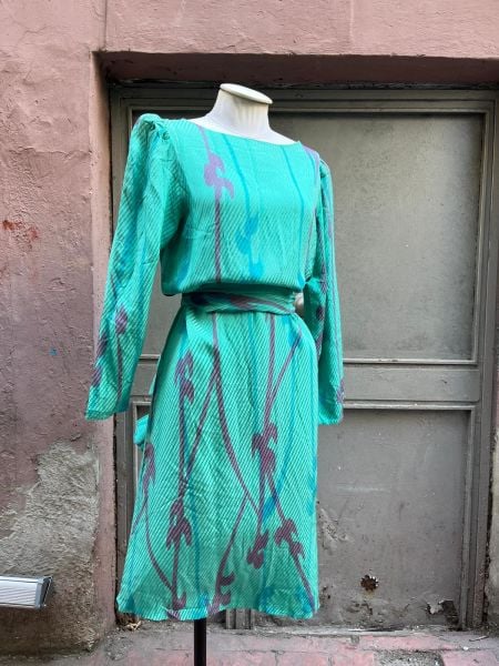 80'LER İPEK ELBİSE