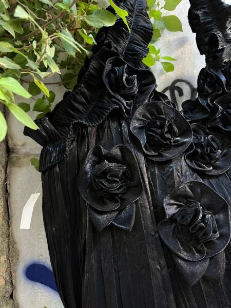 FLORAL DETAYLI  OMUZ ÇANTASI